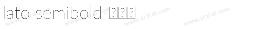 lato semibold字体转换